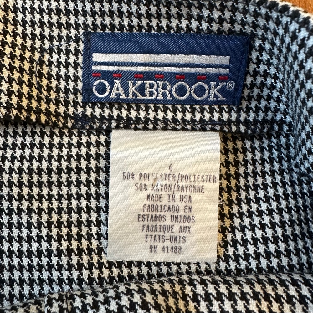 Classic Vintage 80s Black and White Houndstooth Skirt pencil wiggle checkered - Picture 4 of 6
